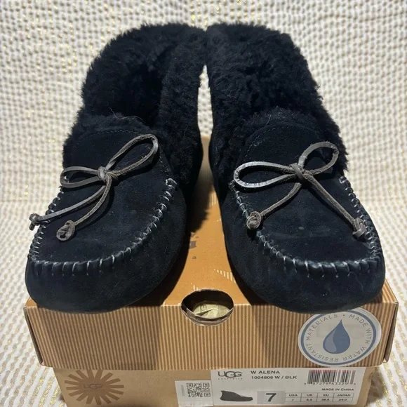 UGG Alena Slippers Black Size 7 - Picture 3 of 7